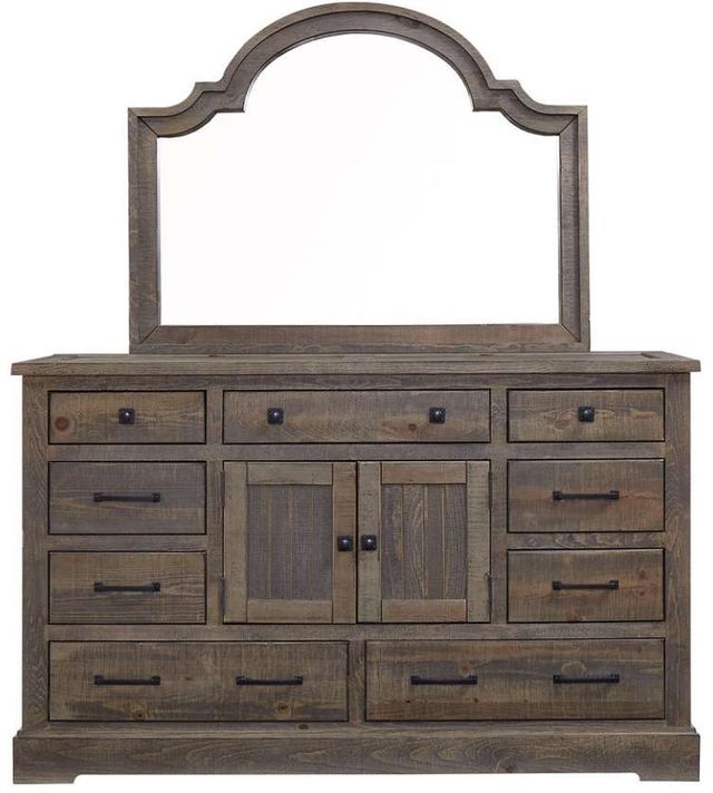 Progressive® Furniture Meadow 2-Piece Weathered Gray Dresser and Mirror Set-1