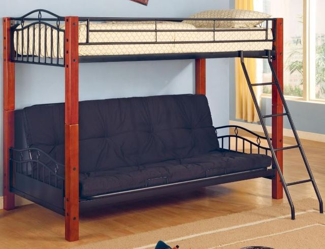 Coaster® Haskell Metal and Wood Bunk Bed-Twin/Futon