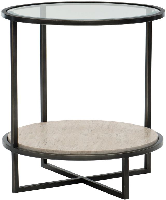 Bernhardt Harlow Metal Round Chairside Table 1