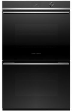 Fisher & Paykel Series 9 30" Black Contemporary Double Electric Wall Ovens
