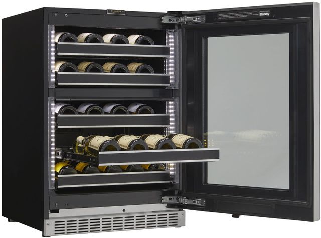 Silhouette® Reserve 24” Black Wine Cooler 1