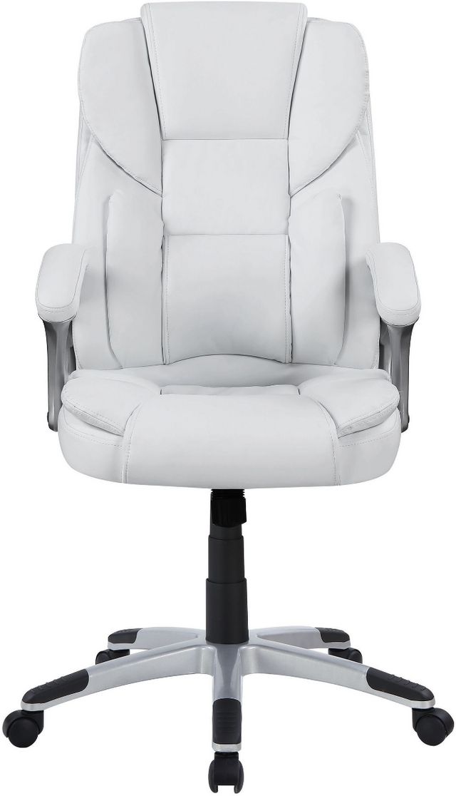 Coaster® Kaffir White/Silver Adjustable Height Office Chair-1