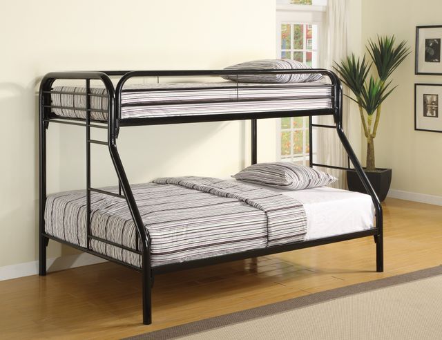 Playhouse Twin Over Full Bunk Bed (Black)-1