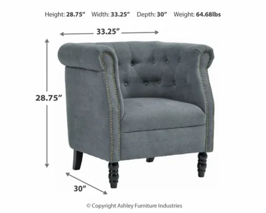 Signature Design by Ashley® Jacquelyne Slate Blue Accent Chair 4