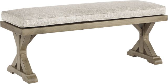 Signature Design by Ashley® Beachcroft Beige Bench with Cushion-0