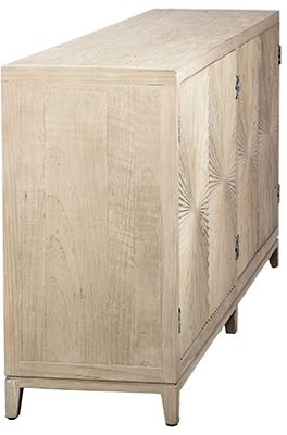 Dovetail Furniture Melrose Grey White Wash Sideboard 1