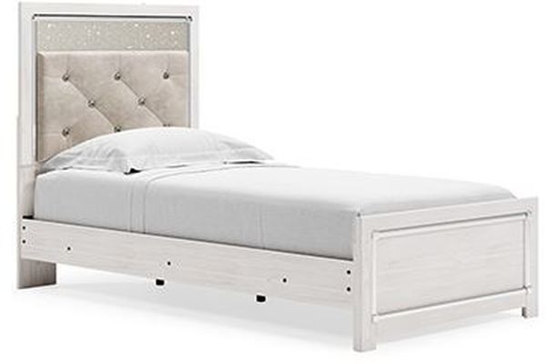 Signature Design by Ashley® Altyra White Twin Upholstered Panel Headboard-3