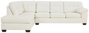 Signature Design by Ashley® Donlen 2-Piece White Right-Arm Facing Sectional with Chaise