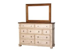 Belmont Two-Tone 7 Drawer Dresser with Mirror