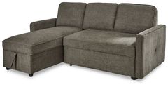 Signature Design by Ashley® Kerle 2-Piece Charcoal Sectional with Pop Up Bed