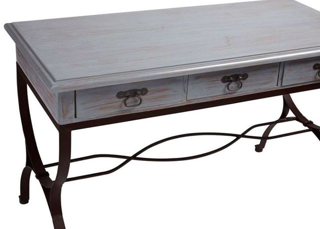 Progressive® Furniture Piper Hall Dark Brown/Rustic Blue Gray Desk-1