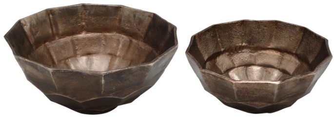 Crestview Collection Lark 2-Piece Bronze Bowls Set