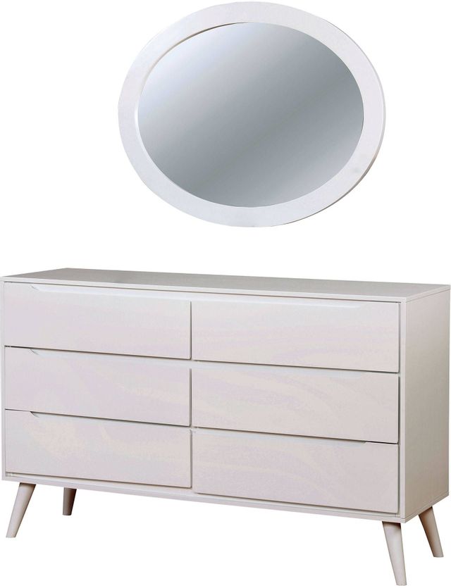 Furniture of America® Lennart II White Mirror 2