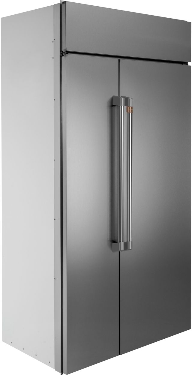 Café™ 25.2 Cu. Ft. Stainless Steel Built In Side-by-Side Refrigerator-1
