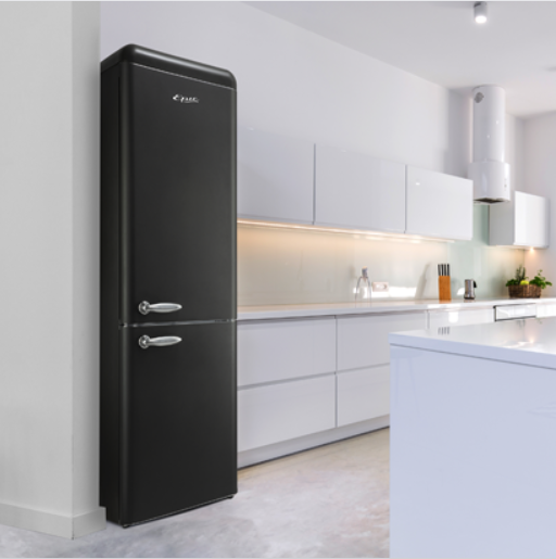 Epic® 11.0 Cu. Ft. Black Retro Bottom Freezer Refrigerator 1