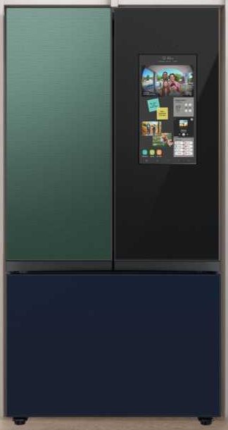 Samsung Bespoke 24 Cu. Ft. Charcoal Glass/Panel Ready Counter Depth French Door Refrigerator 3