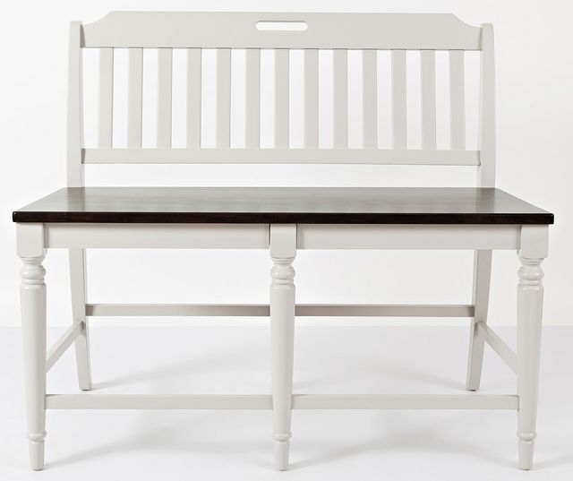 Jofran Inc. Orchard Park Gray/White Counter Height Bench 1
