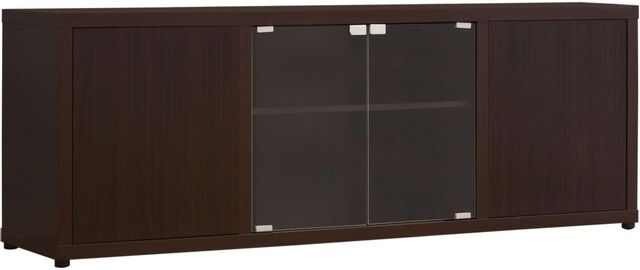 Coaster® Cappuccino Rectangular TV Console With Magnetic-Push Doors-0