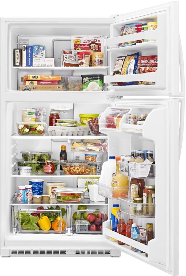 Whirlpool® 20.5 Cu. Ft. Monochromatic Stainless Steel Top Freezer Refrigerator 9