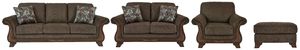 Benchcraft® Miltonwood 4 Piece Teak Living Room Seating Set