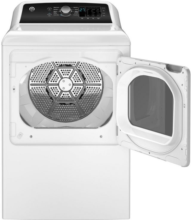 GE® 7.4 Cu. Ft. White Front Load Electric Dryer-1