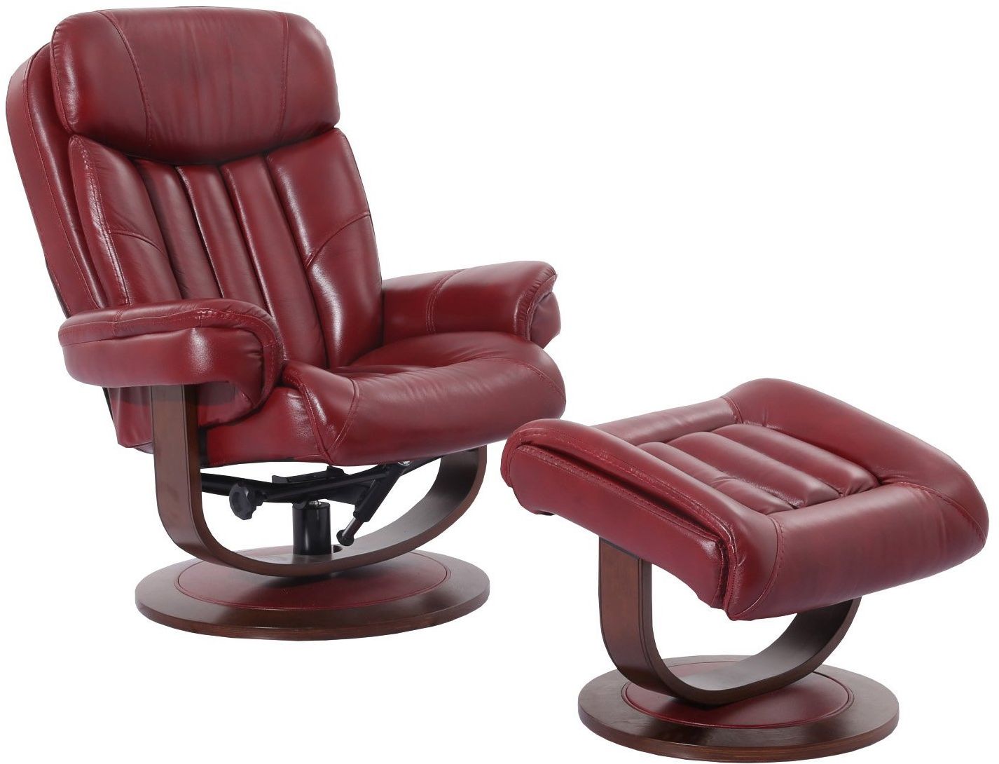 Parker House® Prince Rouge Manual Reclining Swivel Chair and Ottoman