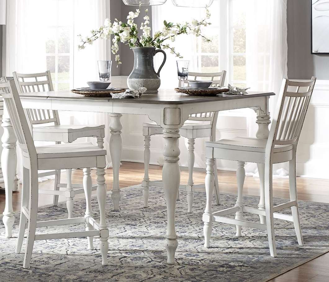 liberty magnolia manor dining set antique white