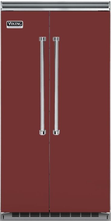Viking® 5 Series 25.3 Cu. Ft. Reduction Red Professional Built In Side-by-Side Refrigerator