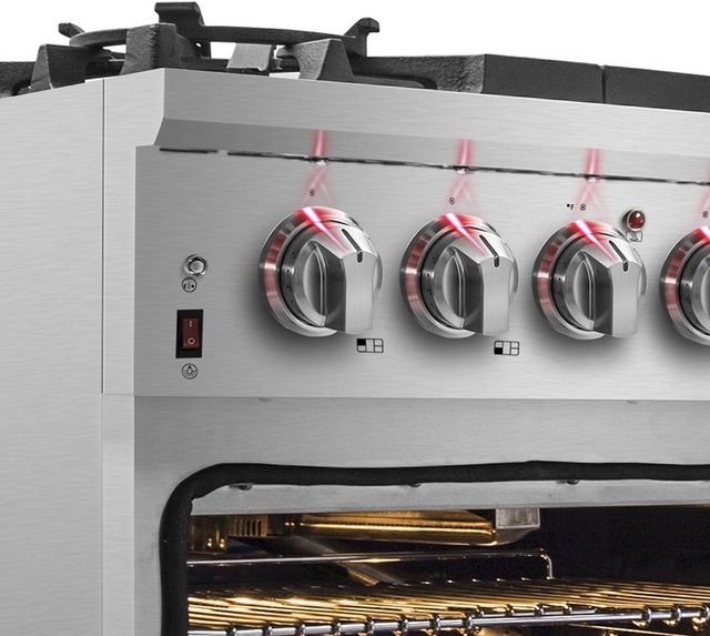 FORNO® Alta Qualita 48" Stainless Steel Pro Style Dual Fuel Natural Gas Range 5
