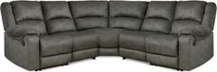 Signature Design by Ashley® Benlocke 5-Piece Flannel Manual Reclining Sectional