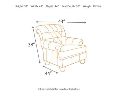 Signature Design by Ashley® Fresco Antique Brown Accent Chair 1