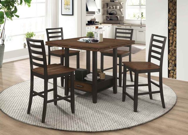 Coaster® Sanford Set of 2 Cinnamon And Espresso Counter Height Stools 1