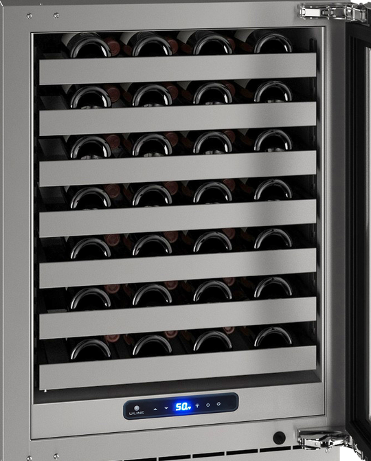 U-Line® 24" Stainless Steel Wine Captain® Wine Cooler 1