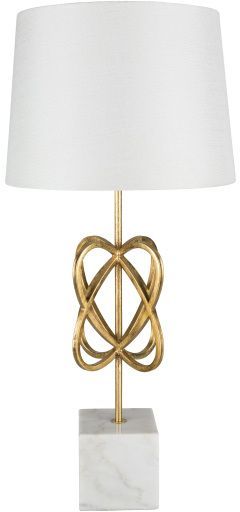 Surya Bellamy Gold/ Marble Table Lamp-0