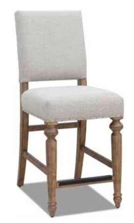 Klaussner® Austen Brandy/Light Gray Upholstered Counter Height Chair