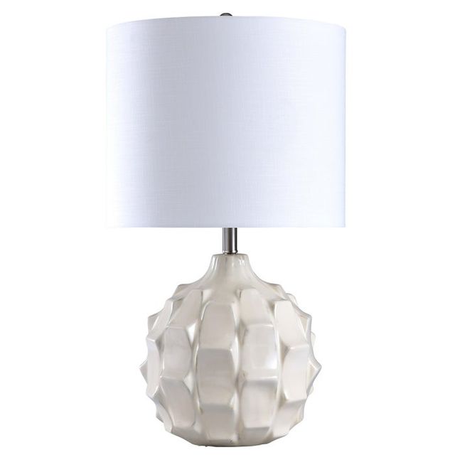 Stylecraft Table Lamp, White Ceramic
