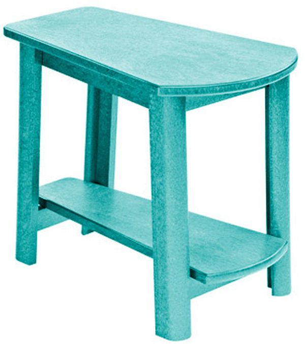 C R Plastic Generation Line Turquoise Addy Side Table