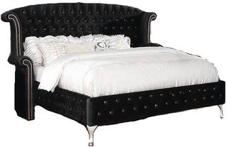 Coaster® Denna Black Queen Upholstered Bed