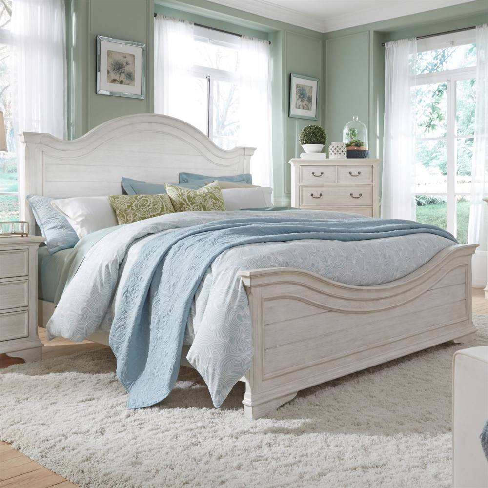 Liberty Furniture Bayside Antique White Panel Bed | Pieratt's