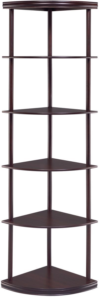 Coaster® Cappuccino 5-Shelf Corner Bookshelf-1