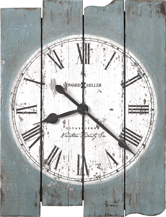 Howard Miller® Mack Road Antique Blue Rectangular Wall Clock 0