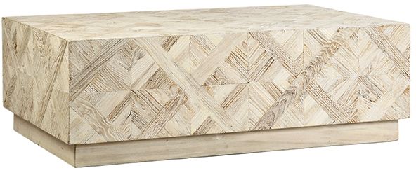 Dovetail Furniture Formosa Sand Blasted Natural Coffee Table