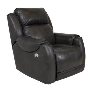 Southern Motion Valentino Slate Leather Power Recliner with Power Headrest