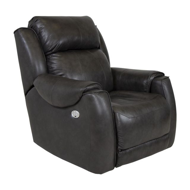 Southern Motion Valentino Slate Leather Power Recliner with Power Headrest-0