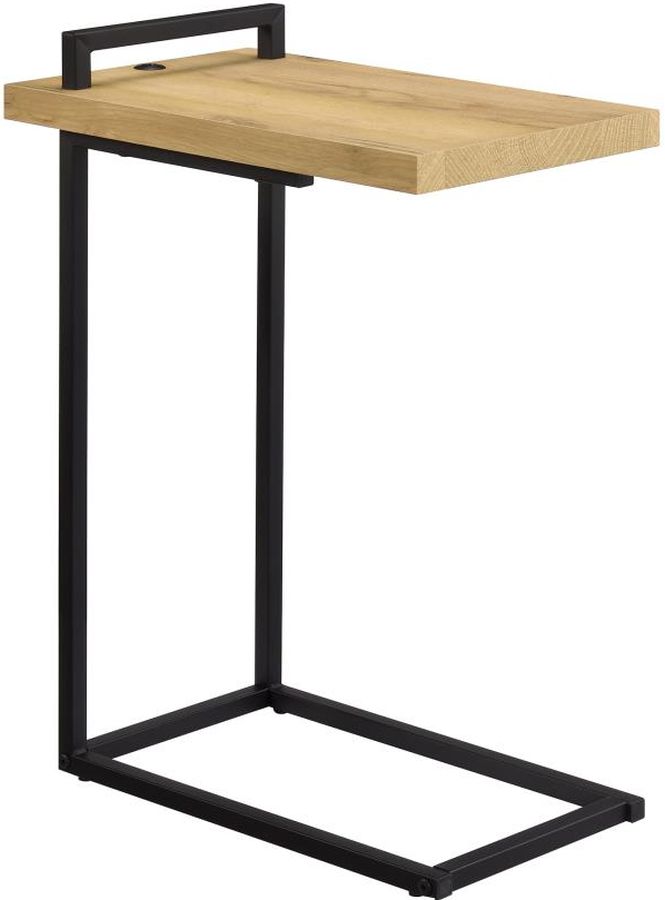 golden oak side table