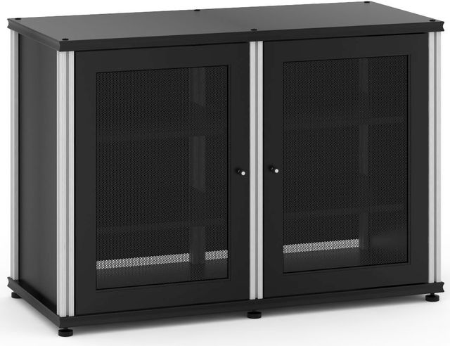 Salamander Designs® Synergy Model 323 AV Cabinet-Black/Aluminum