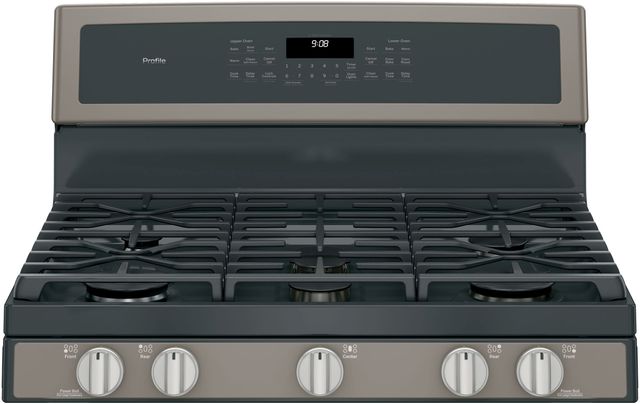 GE Profile™ 30" Slate Free Standing Gas Double Oven Convection Range 6