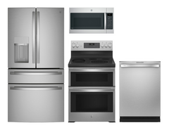 GE Profile™ 4 Piece Kitchen Package-Stainless Steel-PVD28BYNFS