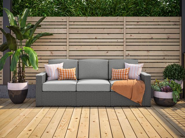 homestyles® Boca Raton Brown 3-Seat Sofa-3