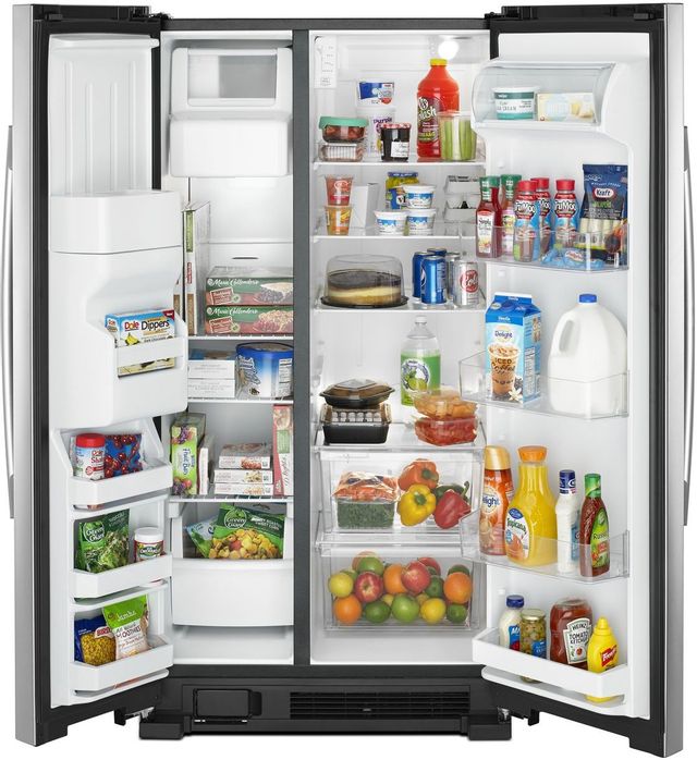 Amana® 21.41 Cu. Ft. Black on Stainless Side-By-Side Refrigerator 2